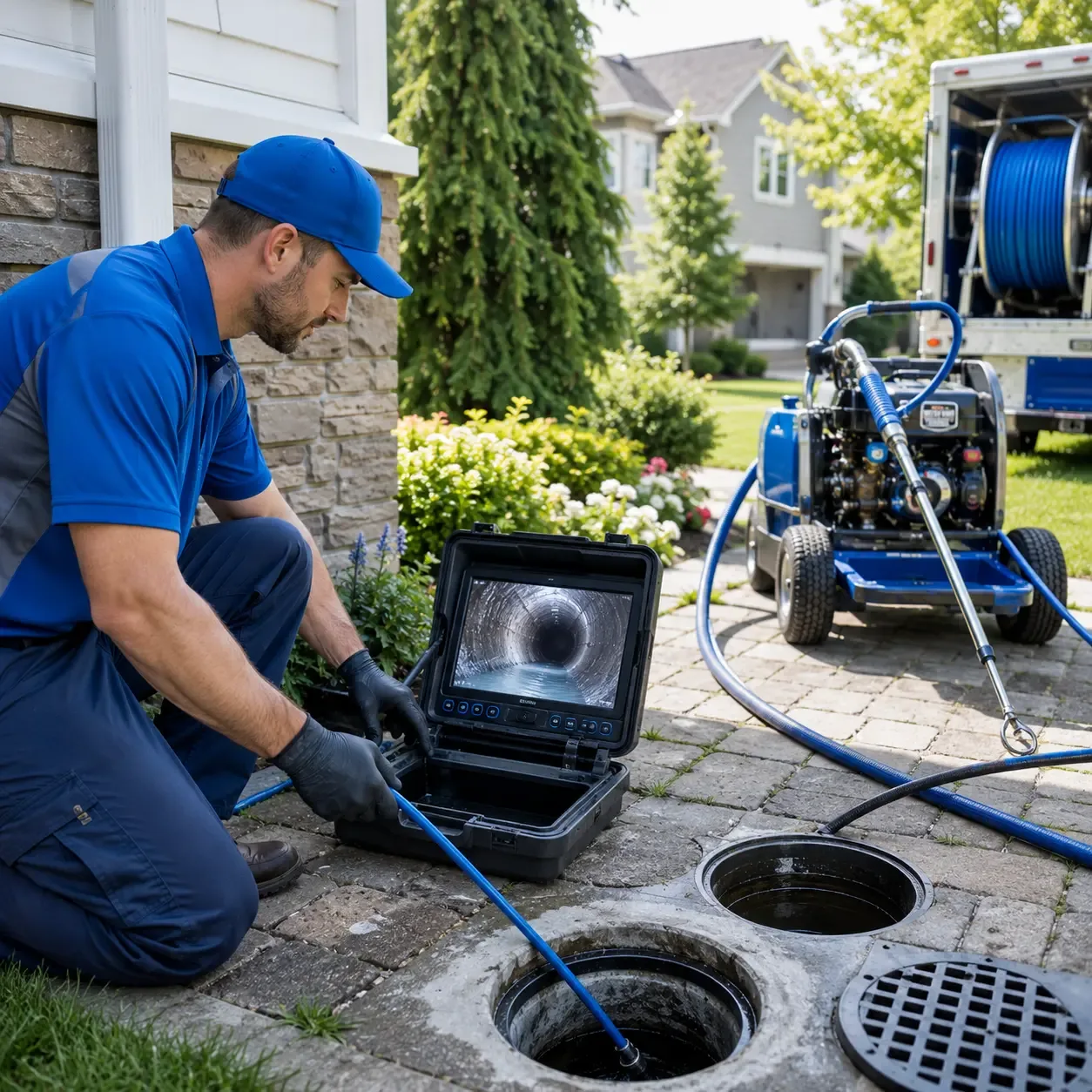Outdoor drain cleaning professionals serving San Diego, TX